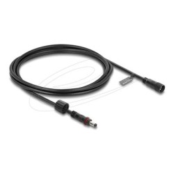 Delock - Prodlužovací šnura - DC jack 5.5 mm x 2.1 mm (M) ochranná cepka do DC jack 5.5 mm x 2.1 mm (F) se závitem - 12 - 24 V