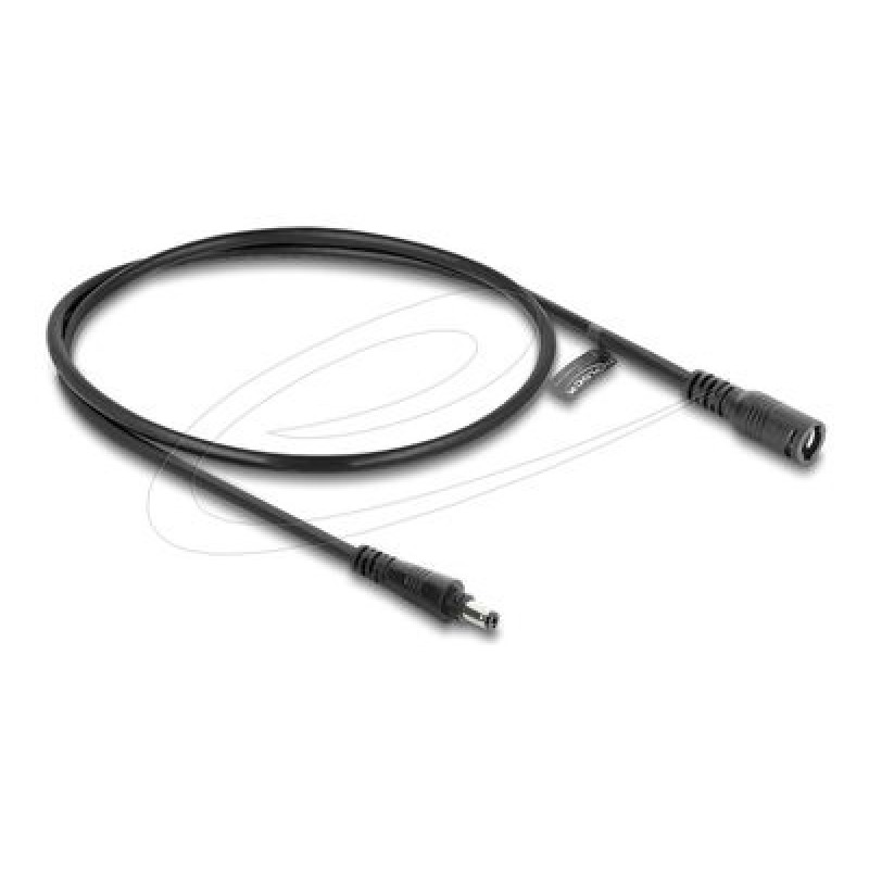 Delock - Prodlužovací šnura - DC jack 5.5 mm x 2.5 mm (M) do DC jack 5.5 mm x 2.5 mm (F) bayonet lock - 12 - 24 V - 50 cm