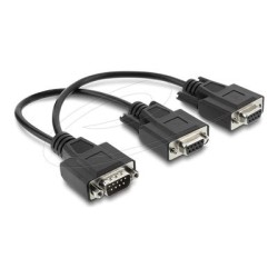 Adapter Y Cable D-Sub9 1 x male with nut