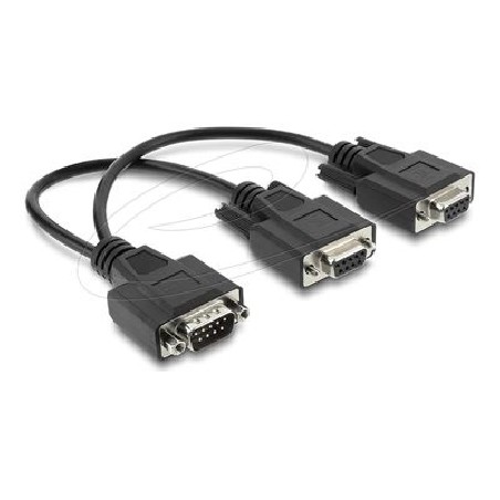 Adapter Y Cable D-Sub9 1 x male with nut