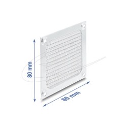 Fan Grill 80 x 80 mm aluminum - fan dust
