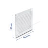 Fan Grill 80 x 80 mm aluminum - fan dust