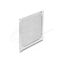 Delock - Mrížka ventilátoru s filtrem - 92 x 92 mm, hliník, nerezová ocel filtr mesh - stríbrná