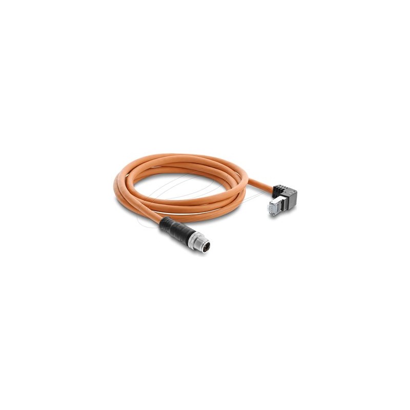 M12 Cable X-coded 8 pin male straight to 81000