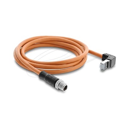 M12 Cable X-coded 8 pin male straight to 81000