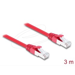 RJ45 Network Cable Cat.6A S/FTP 3 m red