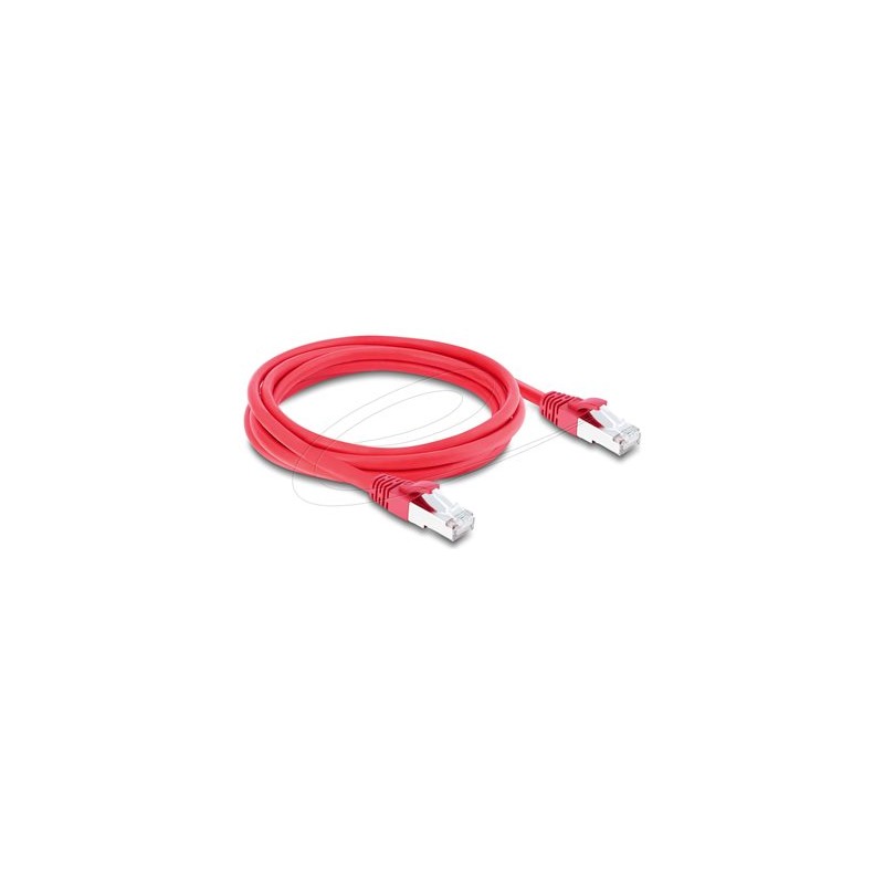 RJ45 Network Cable Cat.6A S/FTP 2 m red
