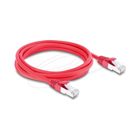 RJ45 Network Cable Cat.6A S/FTP 2 m red