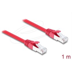 RJ45 Network Cable Cat.6A S/FTP 1 m red
