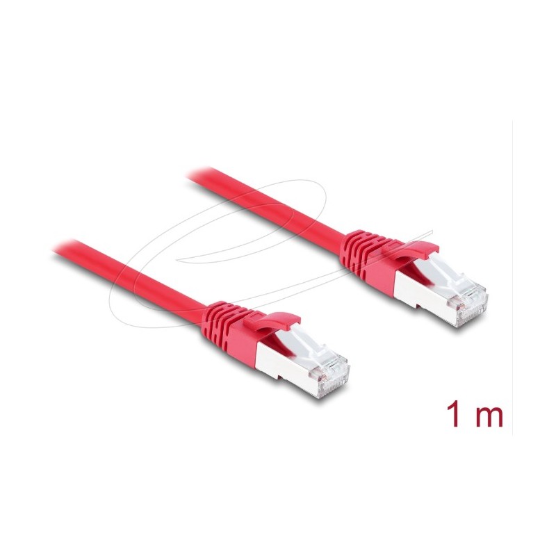 RJ45 Network Cable Cat.6A S/FTP 1 m red
