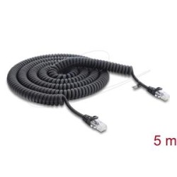 RJ45 Coiled Cable plug to plug Cat.5e 5
