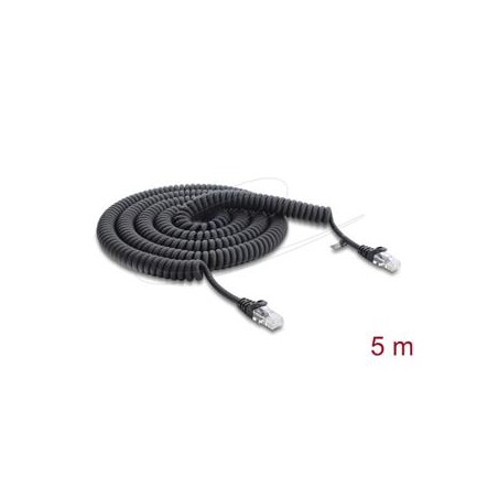 RJ45 Coiled Cable plug to plug Cat.5e 5