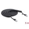 RJ45 Coiled Cable plug to plug Cat.5e 5