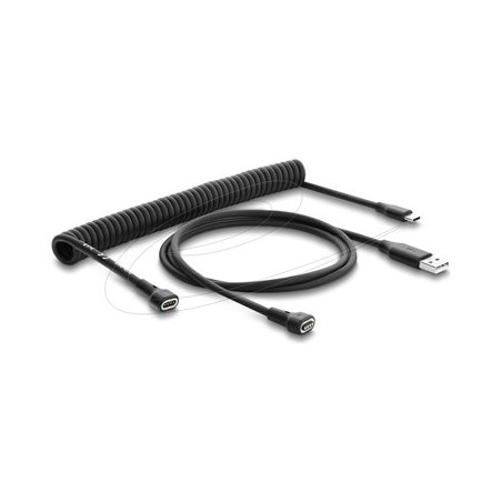 Magnetic Coiled Cable USB 2.0 Type-A mal