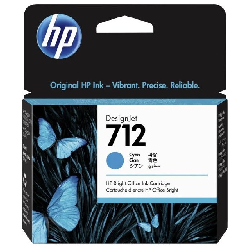 HP 712 29-ml Cyan DesignJet Ink Cartridge