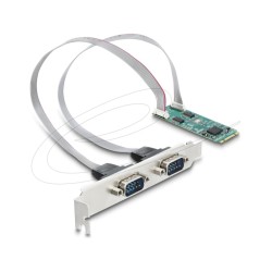 M.2 Card to 2 x Serial RS-232 DB9 with S