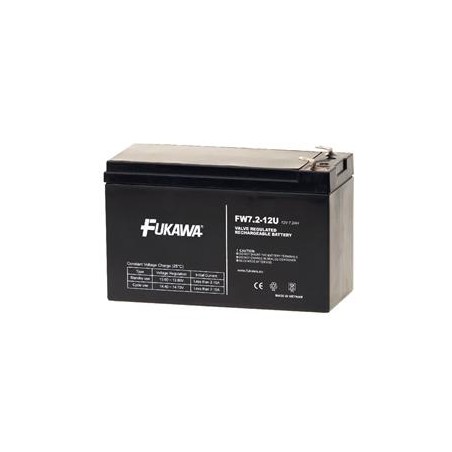 Baterie - FUKAWA FW 7,2-12 F2U (12V/7,2Ah - Faston 250), konektor - 6.3mm, životnost 5let