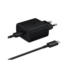 BAZAR - Samsung cestovní nabíječka EP-TA845XBE, Quickcharge 45W, USB-C, černá, EU, poškozený obal
