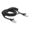 Delock - Patch kabel - RJ-50 (M) do RJ-50 (M) - 1 m - 5 mm - CAT 5e - spirálový - cerná