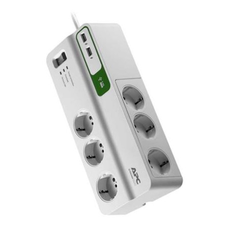 APC Essential SurgeArrest con caricatore USB 2 porte, 5 V, 2,4 A, 230 V, Italia, 6 prese