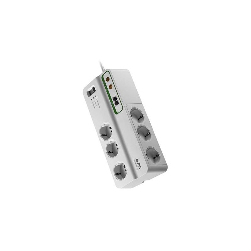 APC Home/Office SurgeArrest, con protezione telefonica e coassiale, 230 V, Italia, 6 prese