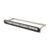 PATCH PANEL 24 PORTŮ 1U 19" FTP PRO MODULY KEYSTONE ČERNÝ LANBERG