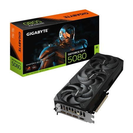 GIGABYTE VGA NVIDIA GeForce RTX 5080 WINDFORCE OC 16G V2, 16G GDDR7, 3xDP, 1xHDMI