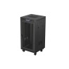 19" VOLNĚ STOJÍCÍ RACKOVÁ SKŘÍŇ 22U/600X600 (FLAT PACK) SE SÍŤOVÝMI DVEŘMI LCD ČERNÁ LANBERG V2
