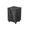 19" VOLNĚ STOJÍCÍ RACKOVÁ SKŘÍŇ 15U/600X600 (FLAT PACK) S PROSKLENÝMI DVEŘMI LCD ČERNÁ LANBERG V2