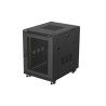 19" VOLNĚ STOJÍCÍ RACKOVÁ SKŘÍŇ 15U/600X800 (FLAT PACK) SE SÍŤOVÝMI DVEŘMI ČERNÁ LANBERG