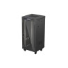 19" VOLNĚ STOJÍCÍ RACKOVÁ SKŘÍŇ 24U 600X600 ČERNÉ SKLENĚNÉ DVEŘE LCD LANBERG (FLAT PACK) V2