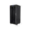 19" VOLNĚ STOJÍCÍ RACKOVÁ SKŘÍŇ 27U/600X600 (FLAT PACK) S PROSKLENÝMI DVEŘMI LCD ČERNÁ LANBERG V2
