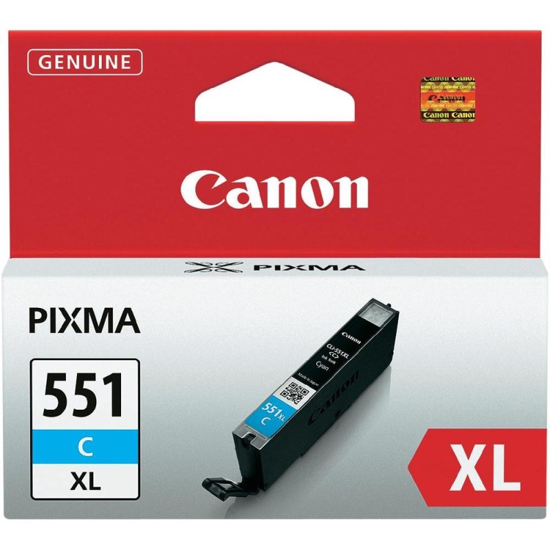 Canon CARTRIDGE CLI-551C XL azurová pro Pixma iP, Pixma iX, Pixma MG a Pixma MX 6850, 725, 7250, 925, 8750, 5450, 5550, 5650