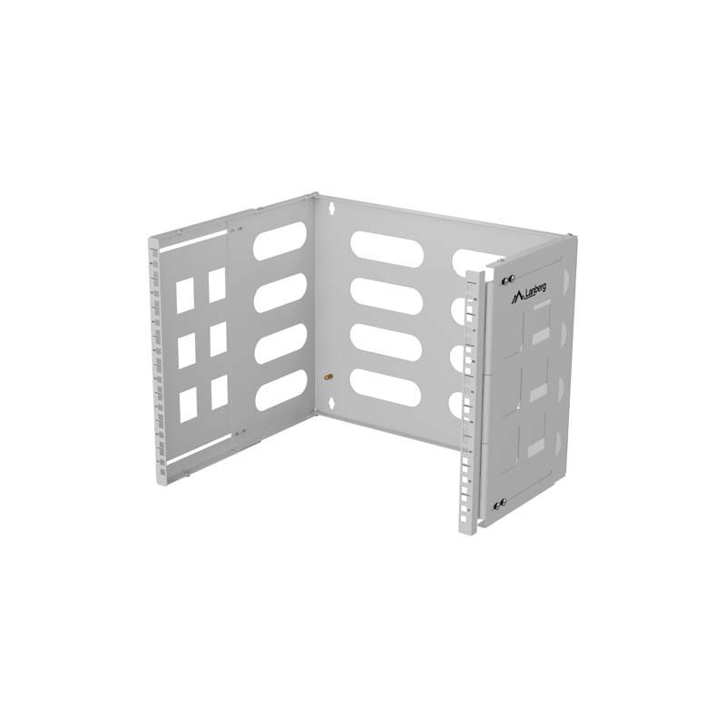 SKLÁDACÍ DRŽÁK PRO MONTÁŽ NA STĚNU 19" 8U 497X400/240 ŠEDÝ LANBERG