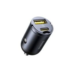 Baseus Tiny Star Mini Nabíječka do Auta USB-A/USB-C 30W Cosmic Black