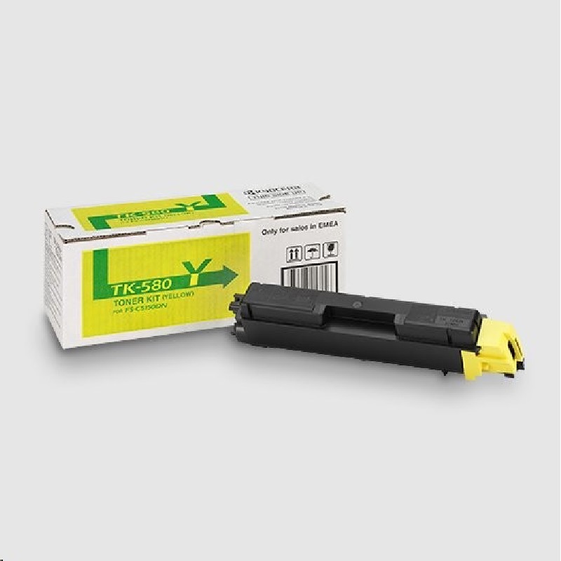 Kyocera Toner yellow na 2 800 A4 (při 5% pokrytí), pro ECOSYS P6021cdn, FS-C5150DN TK580Y