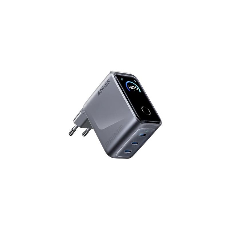 Anker Prime nabíječka/ 160W/ 3x USB-C/ displej/ stříbrná