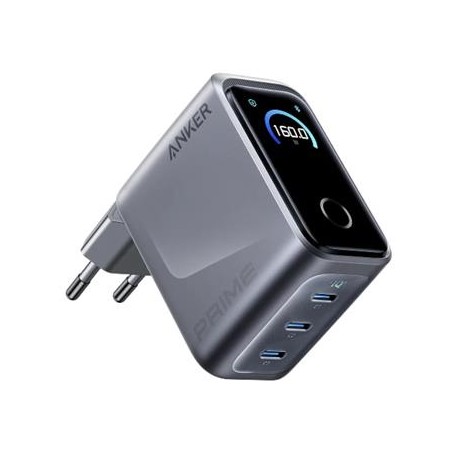 Anker Prime nabíječka/ 160W/ 3x USB-C/ displej/ stříbrná