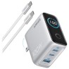 Anker Prime nabíječka/ 100W/ 2x USB-C/ USB/ displej/ stříbrná + USB-C kabel
