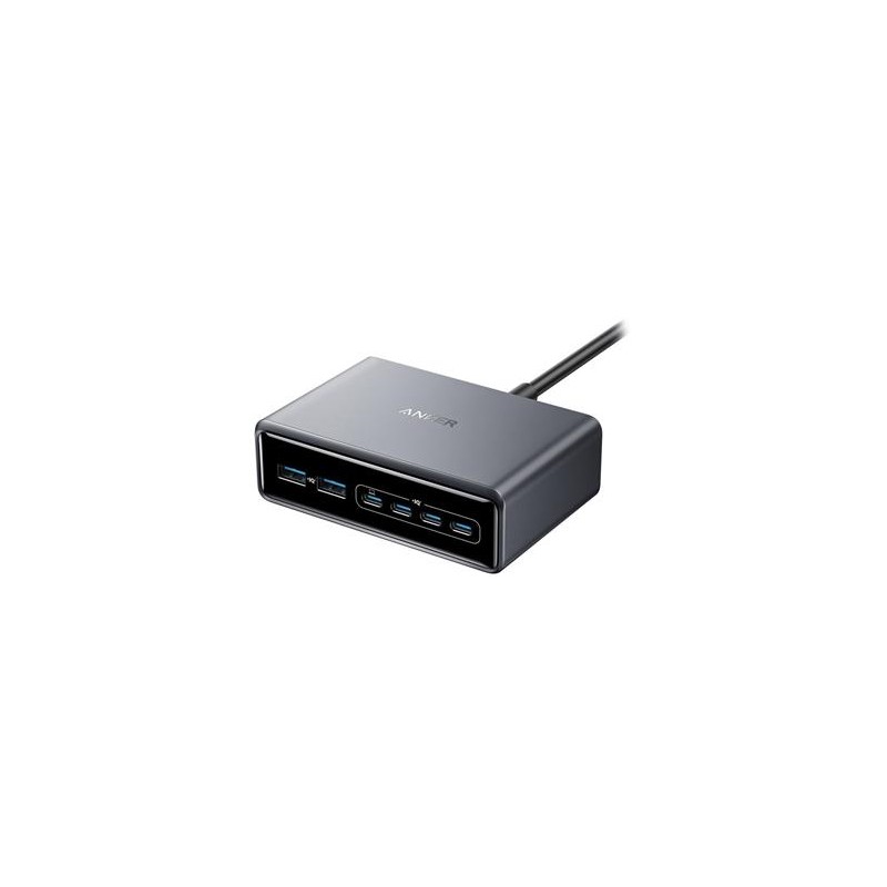 Anker Prime Nabíjecí Základna/ 200W/ 4x USB-C/ 2x USB/ GaN/ stříbrná