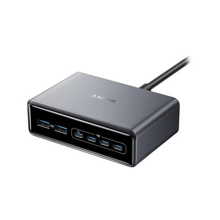 Anker Prime Nabíjecí Základna/ 200W/ 4x USB-C/ 2x USB/ GaN/ stříbrná