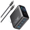 Anker Prime nabíječka/ 140W/ 3x USB-C/ USB/ displej/ šedá + USB-C kabel
