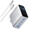 Anker Prime nabíječka/ 140W/ 3x USB-C/ USB/ displej/ stříbrná + USB-C kabel