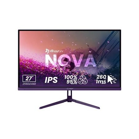 AROZZI NOVA herní monitor 27" 27T2K260 Purple/ LED/ 2560x1440/ 260Hz/ IPS/ 1000:1/ 1ms/ 2xHDMI/ 2xDP/ fialový