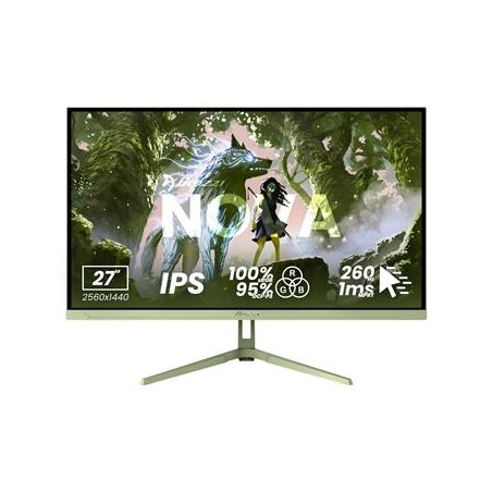 AROZZI NOVA herní monitor 27" 27T2K260 Forest Green/ LED/ 2560x1440/ 260Hz/ IPS/ 1000:1/ 1ms/ 2xHDMI/ 2xDP/ zelený