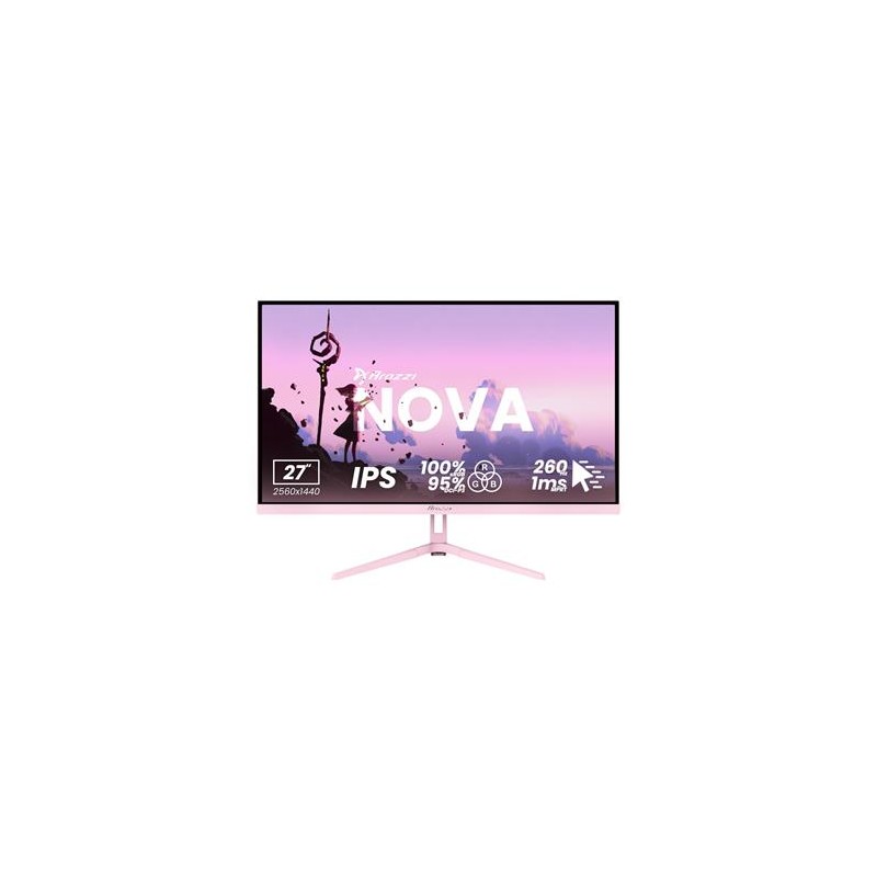 AROZZI NOVA herní monitor 27" 27T2K260 Pink/ LED/ 2560x1440/ 260Hz/ IPS/ 1000:1/ 1ms/ 2xHDMI/ 2xDP/ růžový