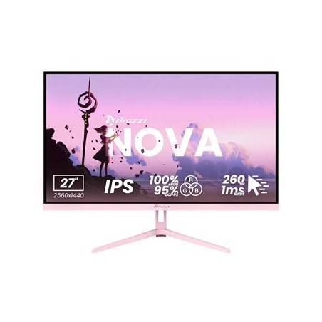 AROZZI NOVA herní monitor 27" 27T2K260 Pink/ LED/ 2560x1440/ 260Hz/ IPS/ 1000:1/ 1ms/ 2xHDMI/ 2xDP/ růžový