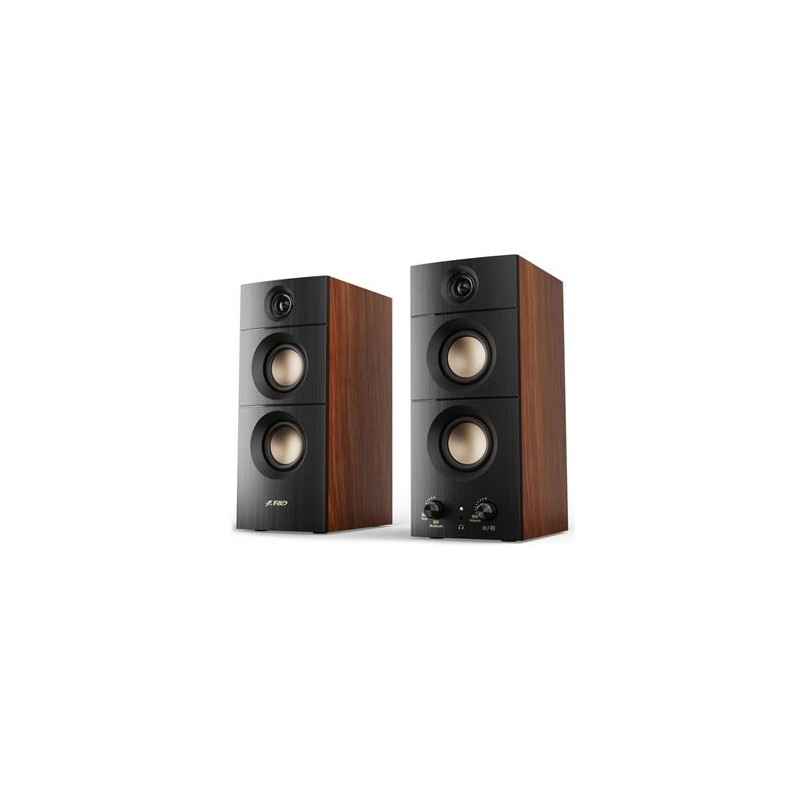 FENDA F&D repro R330BT/ 2.0/ 20W/ dřevěné/ černé/ BT5.3/ USB vstup