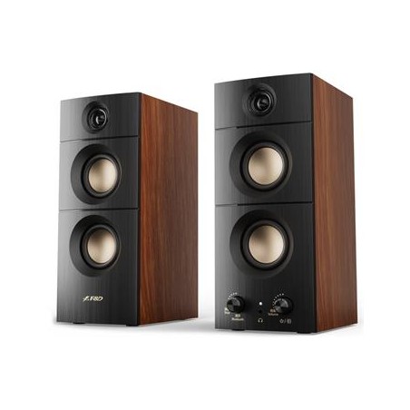 FENDA F&D repro R330BT/ 2.0/ 20W/ dřevěné/ černé/ BT5.3/ USB vstup