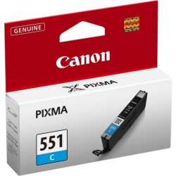 Canon CARTRIDGE CLI-551C azurová pro Pixma iP, Pixma iX, Pixma MG a Pixma MX 6850, 725, 7250, 925, 8750, 5450, 5550, 5650
